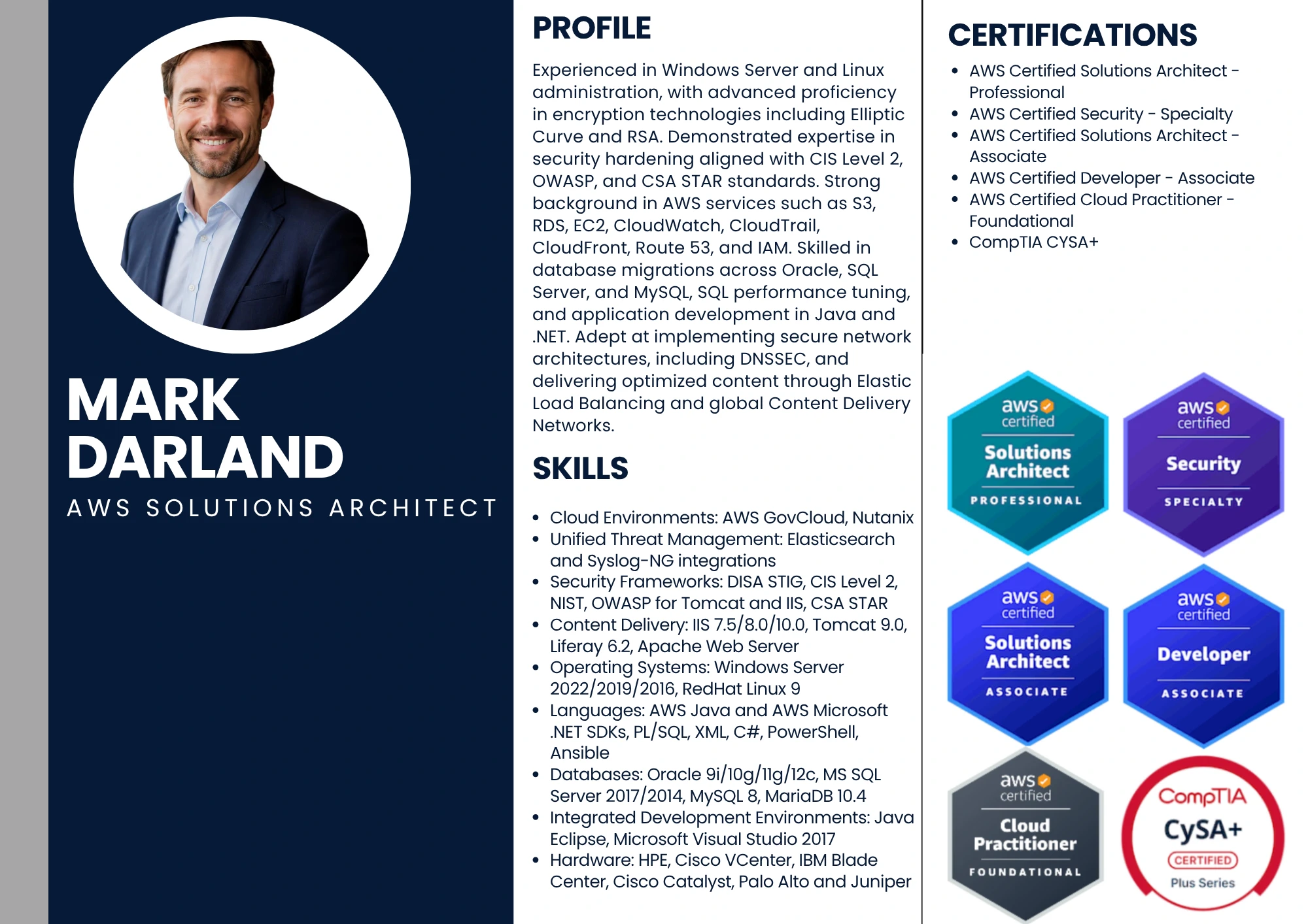 Mark Darland Secure Software Development Resume